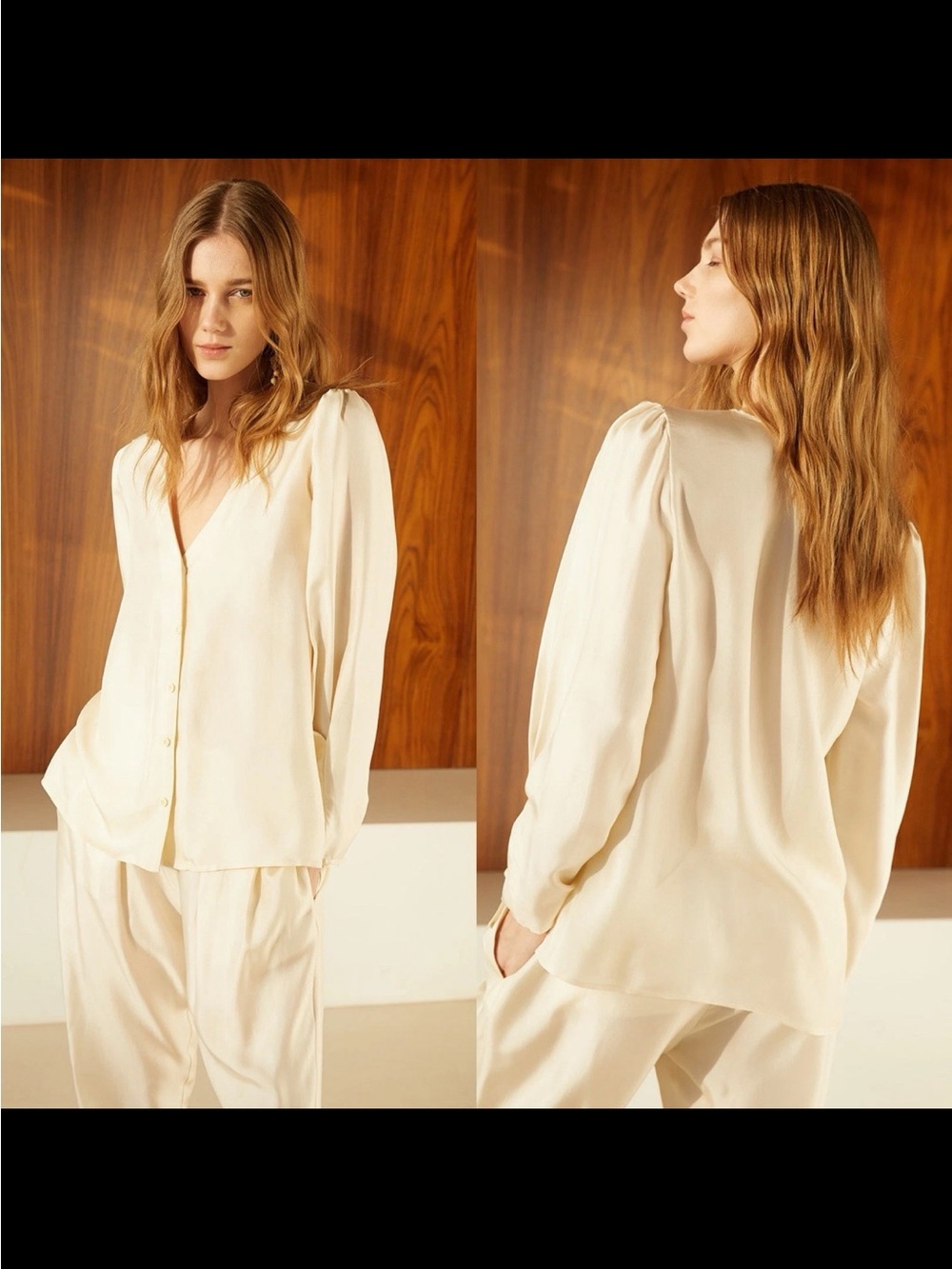 Momoni Laburno Shirt In Silk Twill - Cream Size 38 Or Size XS
